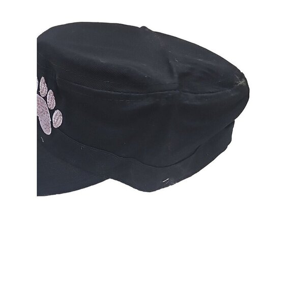Bling Purple Paw Black Hat Military Cap Cotton NWOT Women's Adjustable - Picture 3 of 10